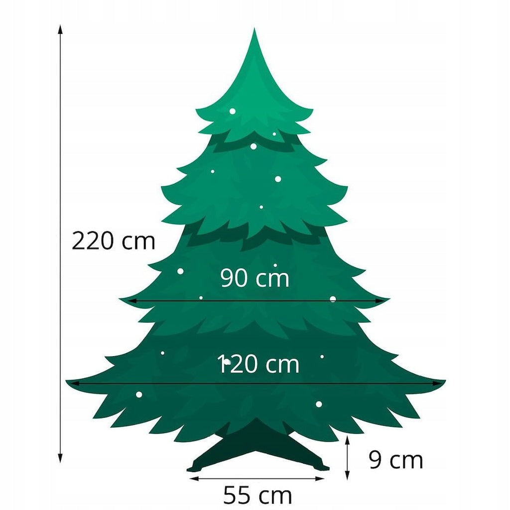 Dirbtinė Kalėdų deimantinė pušis PVC 220cm.