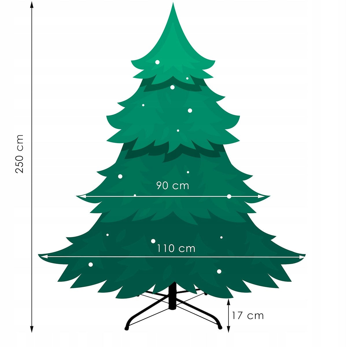 Dirbtinė Kalėdų eglutė 250cm PE+PVC