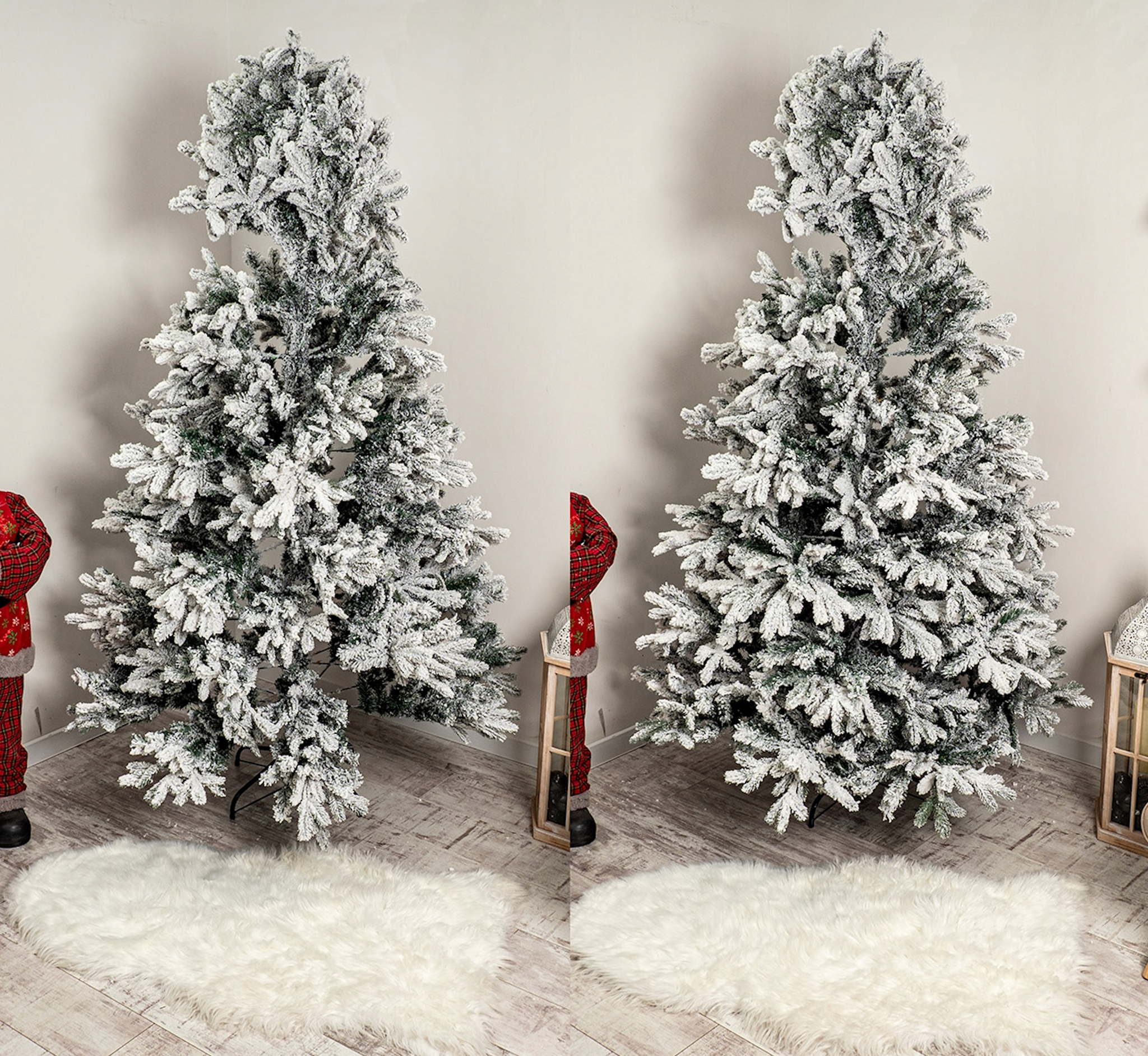 Apsnigta dirbtinė Kalėdų eglutė 220cm. PE+PVC