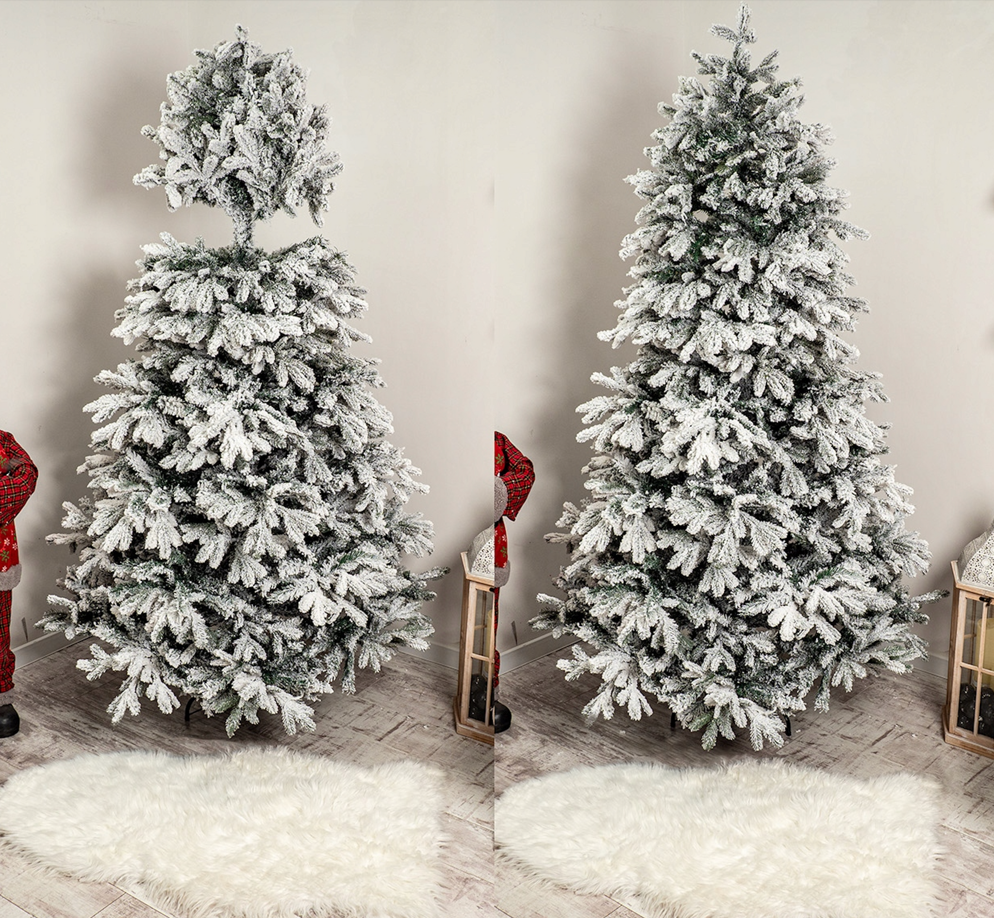 Apsnigta dirbtinė Kalėdų eglutė 220cm. PE+PVC