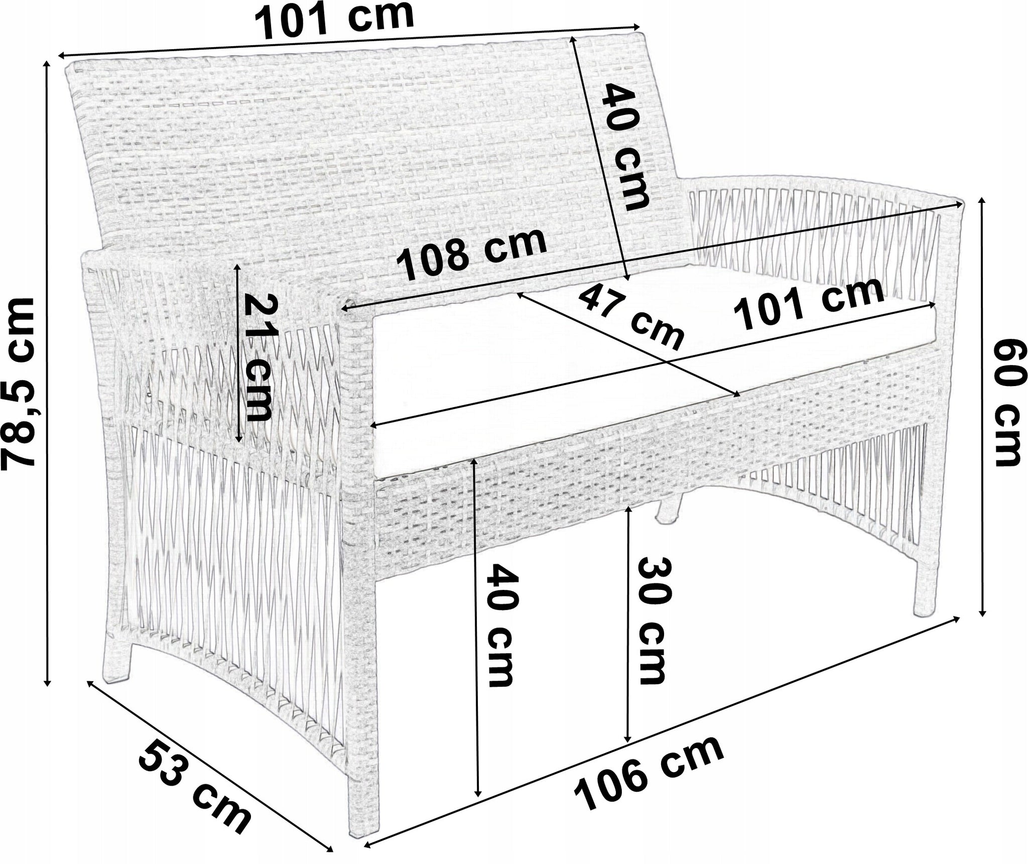 Sodo baldų komplektas