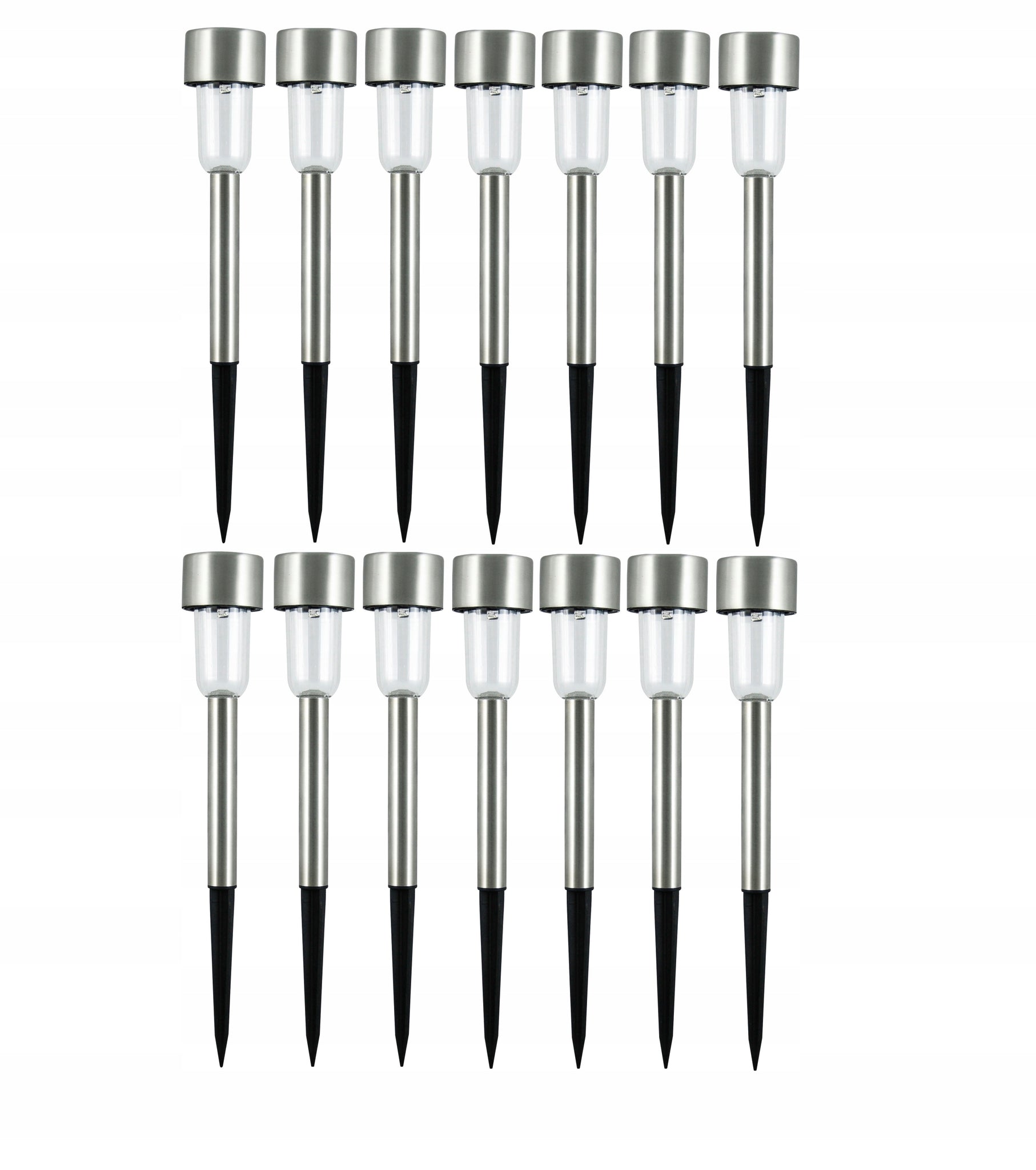 Saulės energija įkraunami sodo šviestuvai 14vnt SOLAR LAMP