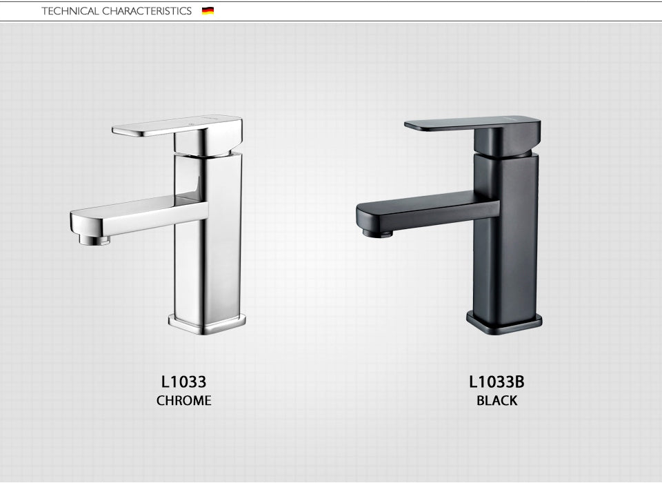 Praustuvo maišytuvas Ledeme, juodas