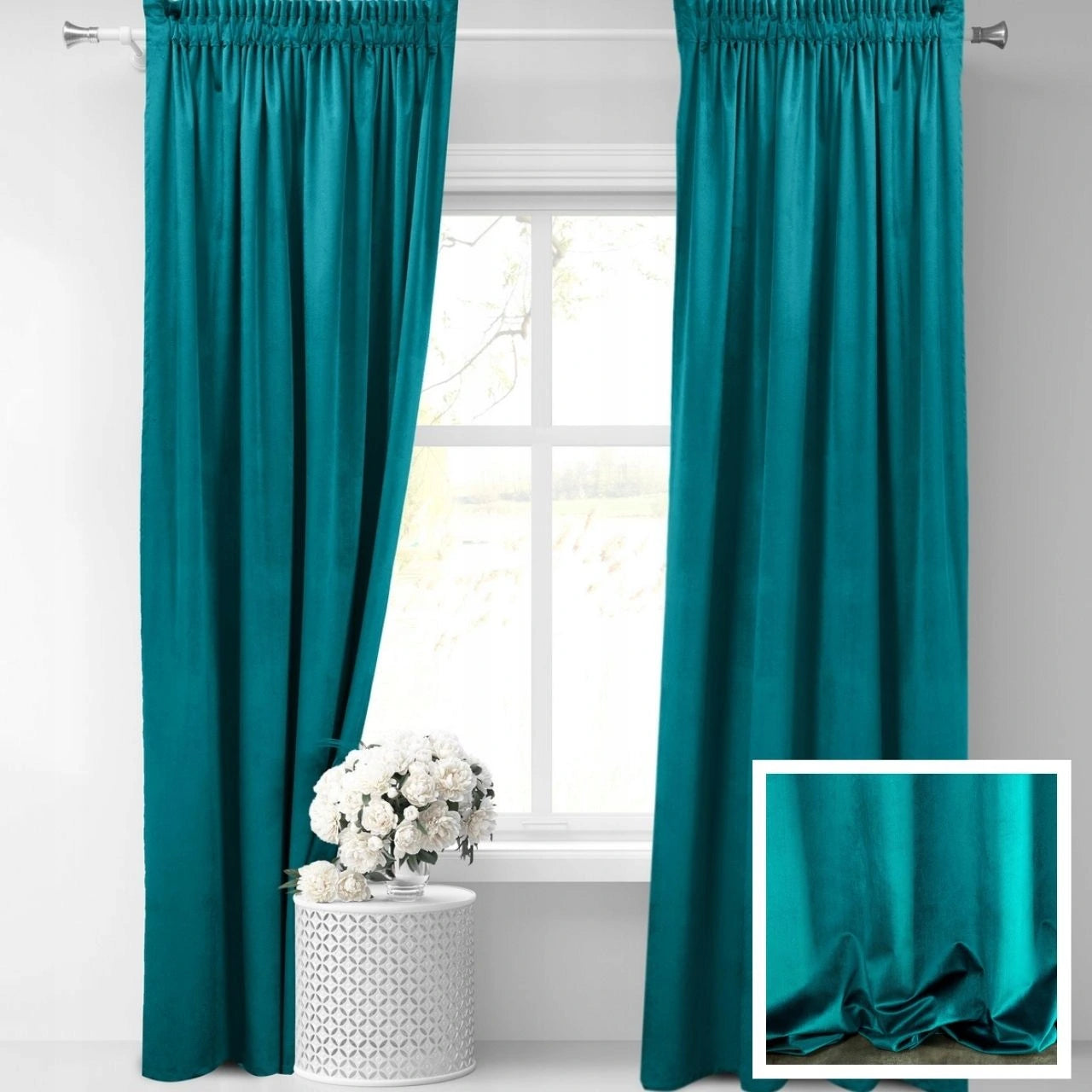 Minkšta Velvet naktinė užuolaida 140x270cm su kabliukais