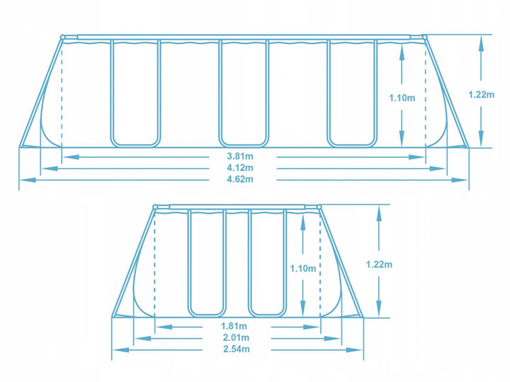 Bestway 412 x 201cm karkasinis baseinas 8124 litrai
