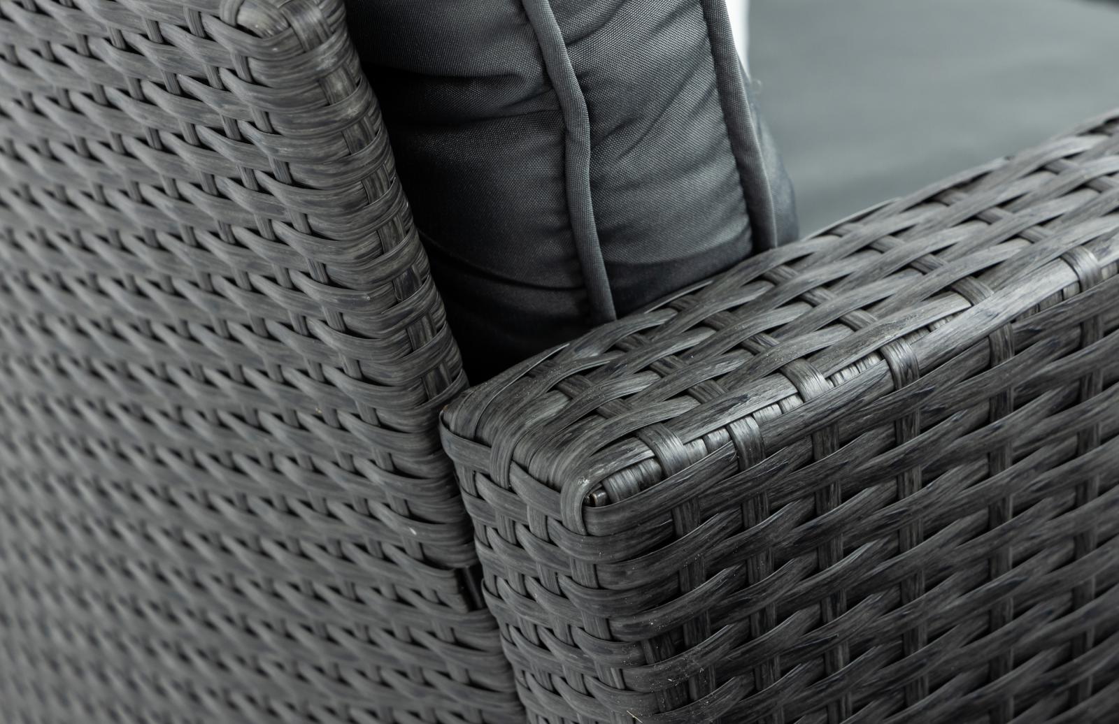 Sodo baldų komplektas Topiano tamsiai pilkas