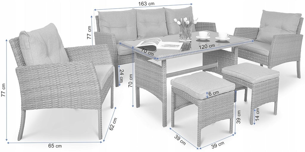 Sodo baldų komplektas Cortina