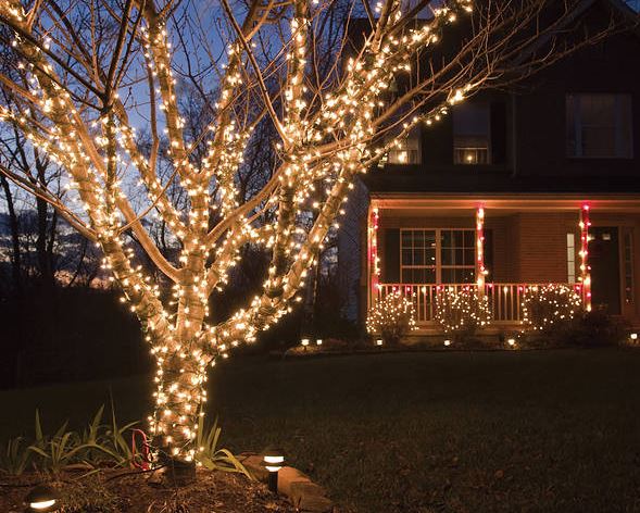 Elektrinė girlianda 300 LED, šiltai baltos spalvos
