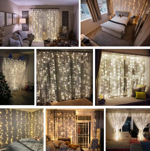 300 LED kalėdinė girlianda užuolaidos