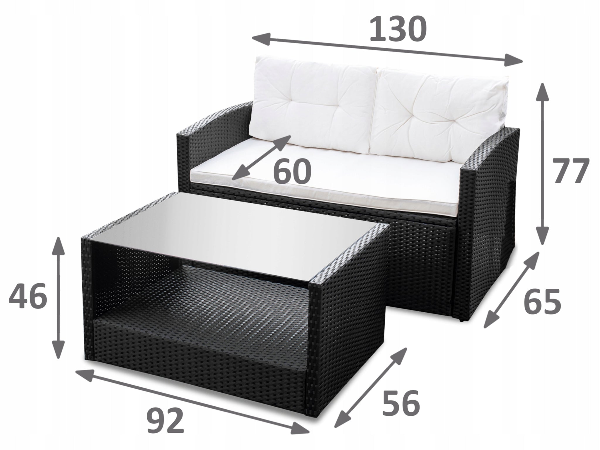 Sodo baldų komplektas ROMA