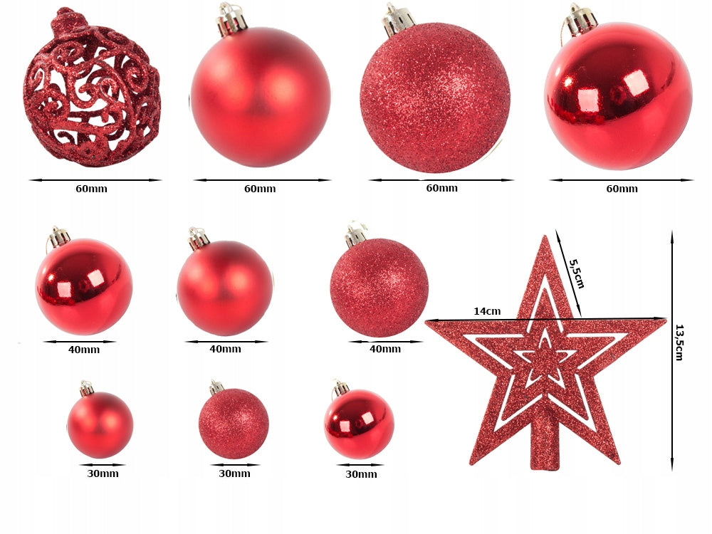 100vnt Eglutės žaisliukų rinkinys