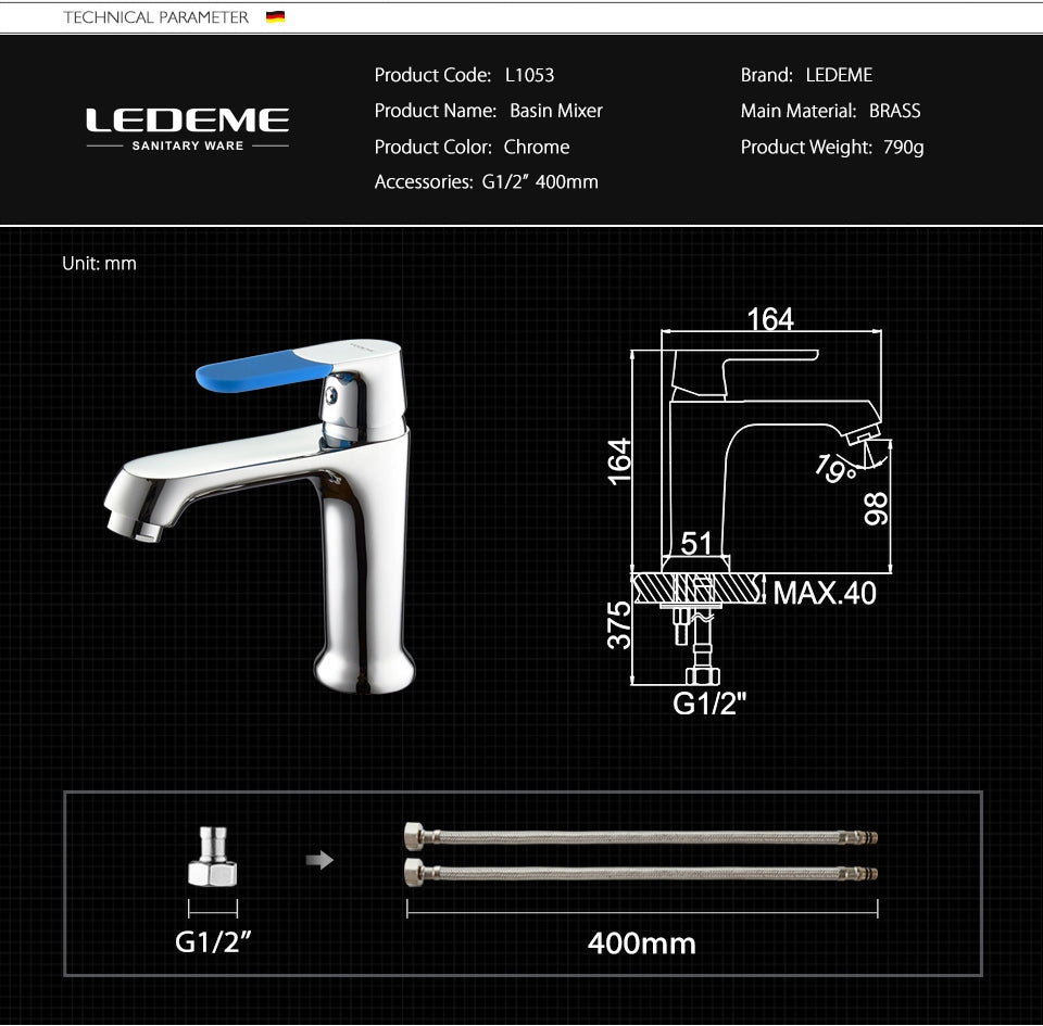 Praustuvo maišytuvas Ledeme