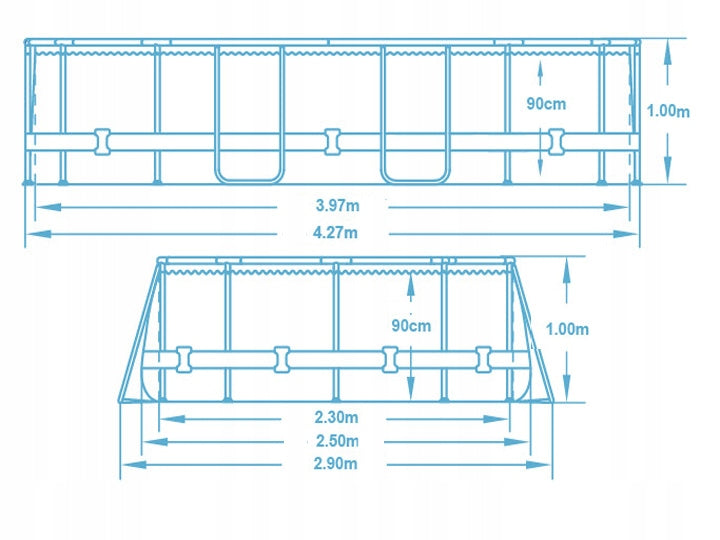Bestway 18in1 baseinas 427x250x100cm 7250 litrai