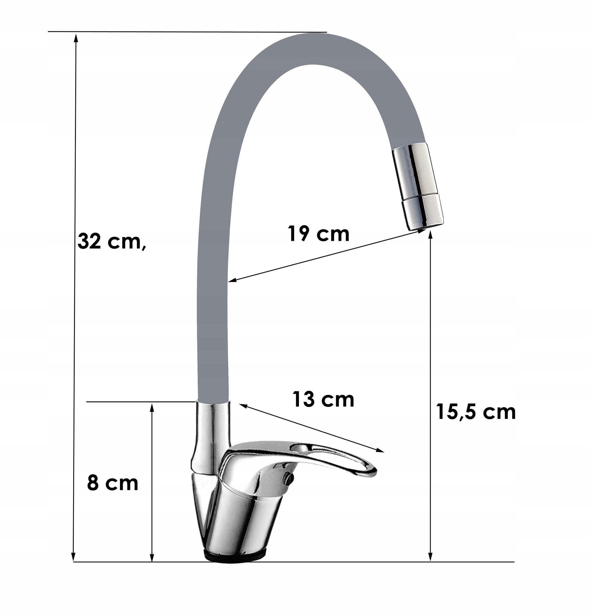 Virtuvinis maišytuvas Yoka Home AGNES chromas