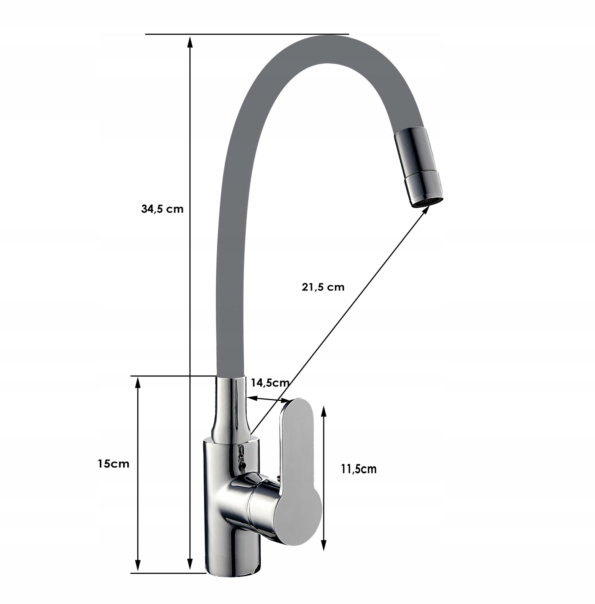 Virtuvinis maišytuvas Yoka Home Antona chromas