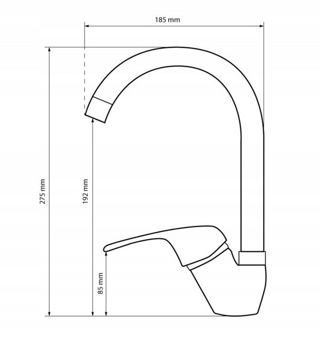 Virtuvinis maišytuvas Granitan RIO baltas