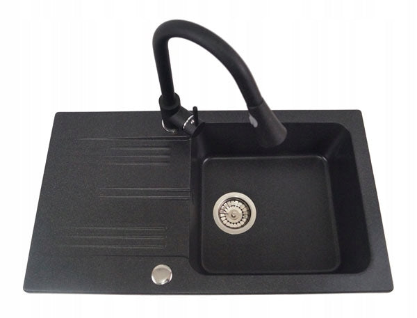 Arbo stovi virtuvės maišytuvas, juoda, granitinė