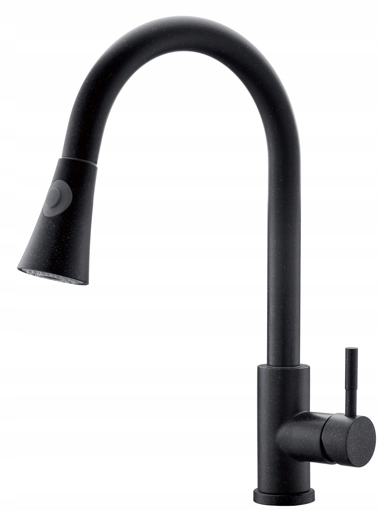 Arbo stovi virtuvės maišytuvas, juoda, granitinė