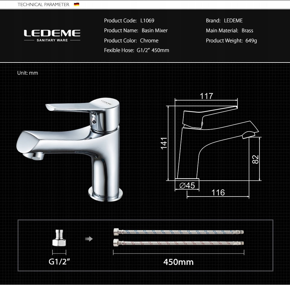 Praustuvo maišytuvas Ledeme