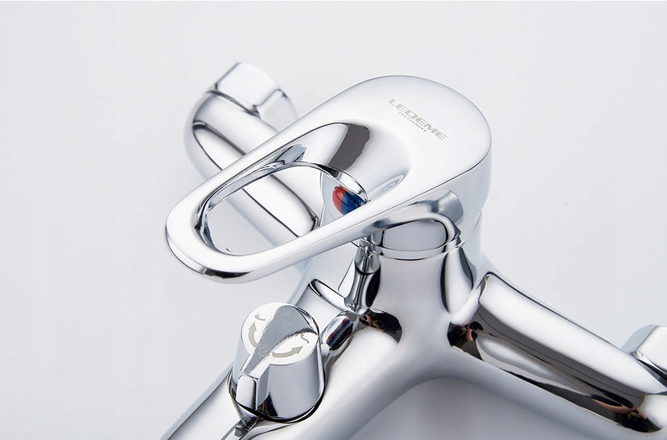 Sieninis vonios ir dušo maišytuvas Ledeme, chromas