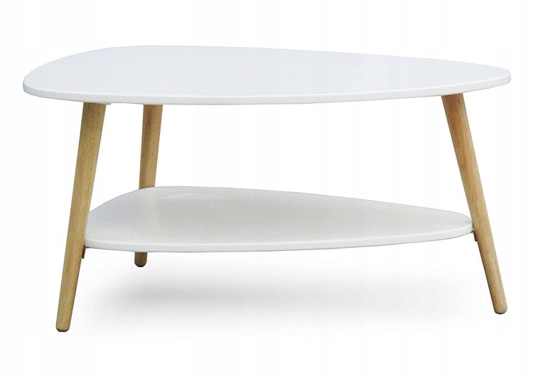 Moedrnus baltas kavos staliukas 90x67x45 cm
