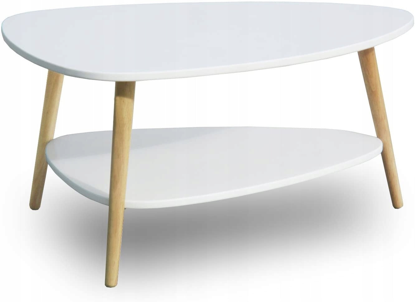 Moedrnus baltas kavos staliukas 90x67x45 cm