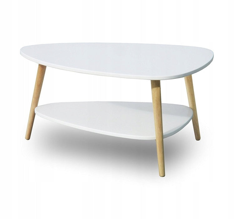 Moedrnus baltas kavos staliukas 90x67x45 cm