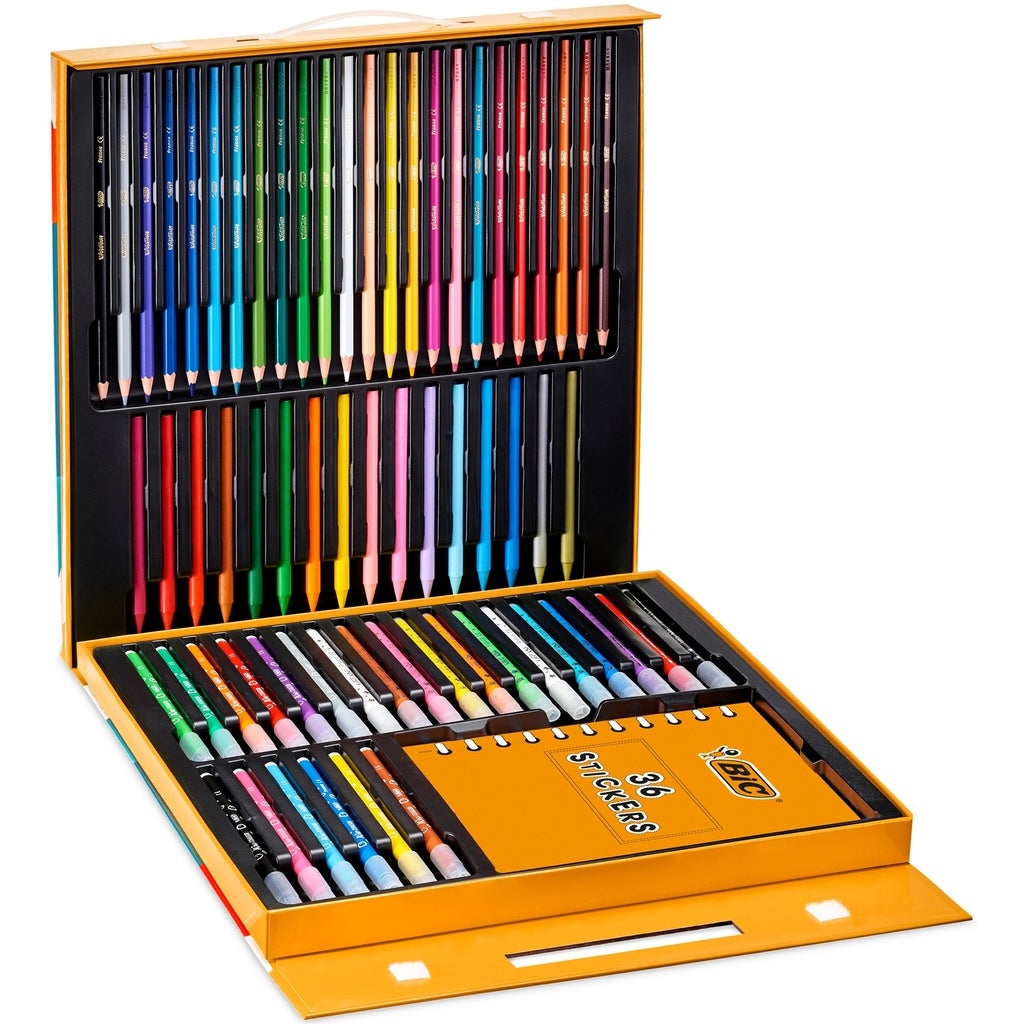 Meno rinkinys BiC Kids Activity Case 64 vnt