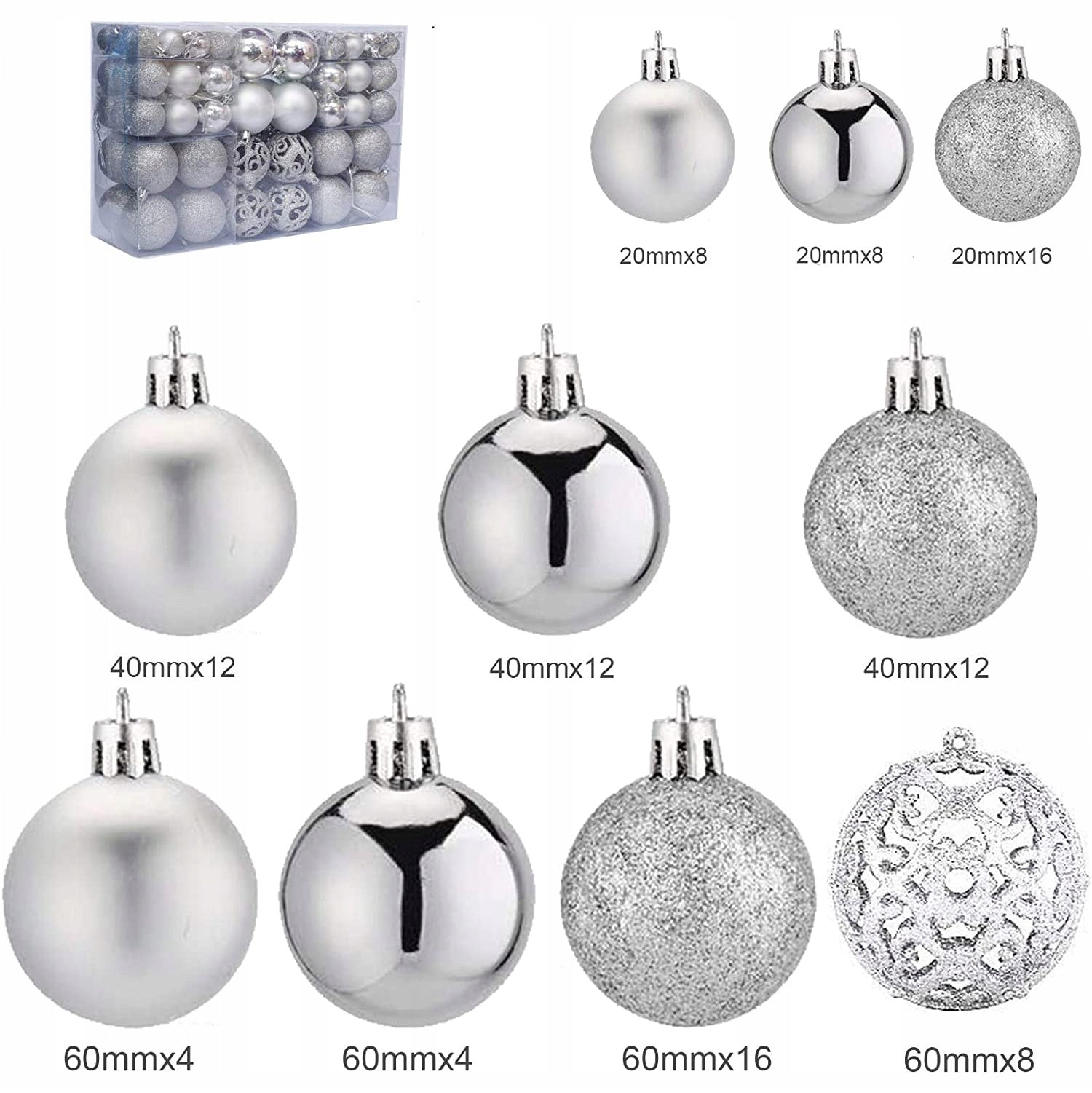 100vnt Eglutės žaisliukų rinkinys