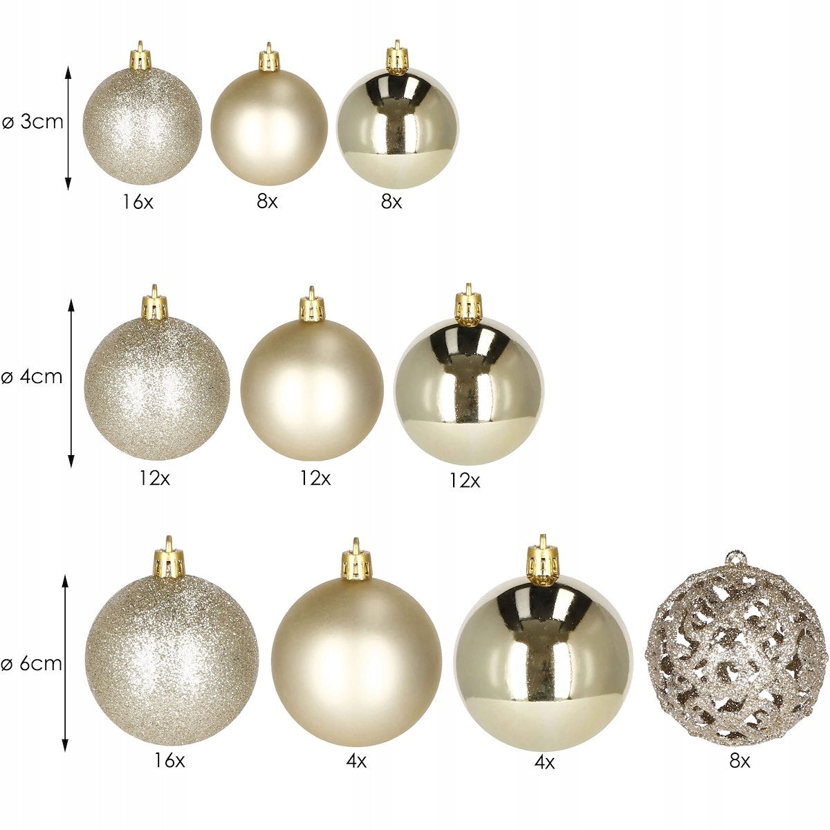 100vnt Eglutės žaisliukų rinkinys