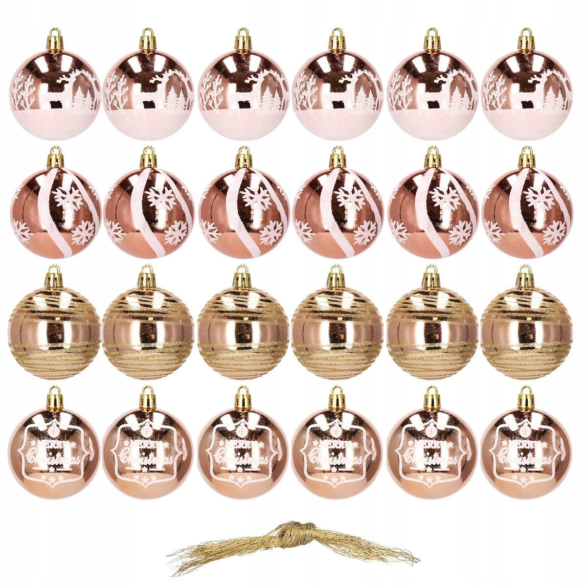 24vnt Eglutės žaisliukų rinkinys