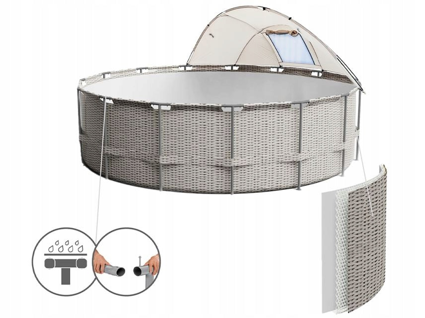 Bestway POWER STEEL - 21W1 baseinas 396x396x107 cm 11133 litrai