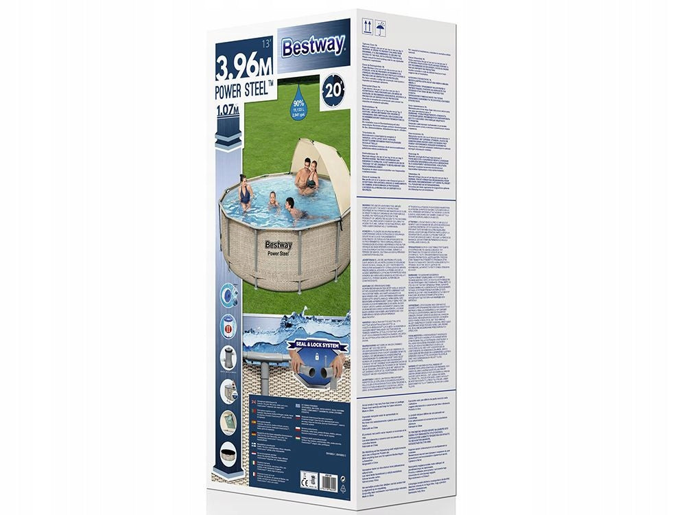 Bestway POWER STEEL - 21W1 baseinas 396x396x107 cm 11133 litrai