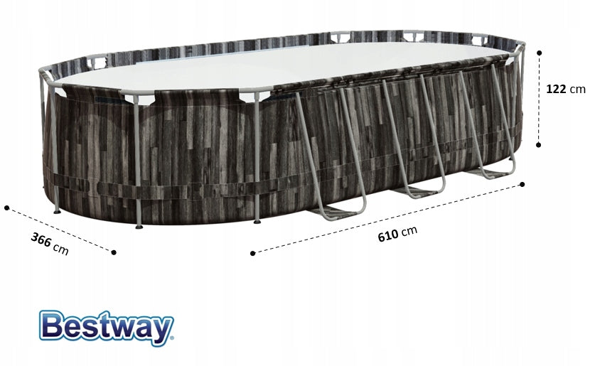 Ovalus karkasinis baseinas Bestway 610x366x122cm  20241 litrai