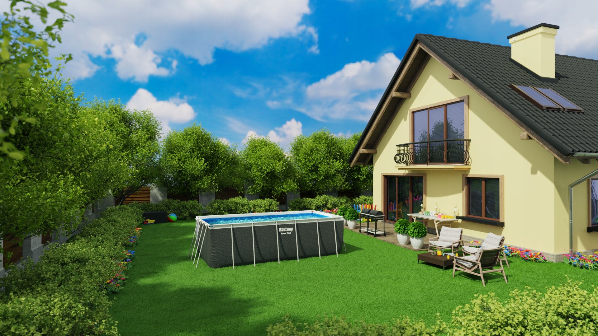 Bestway 412 x 201cm karkasinis baseinas 8124 litrai