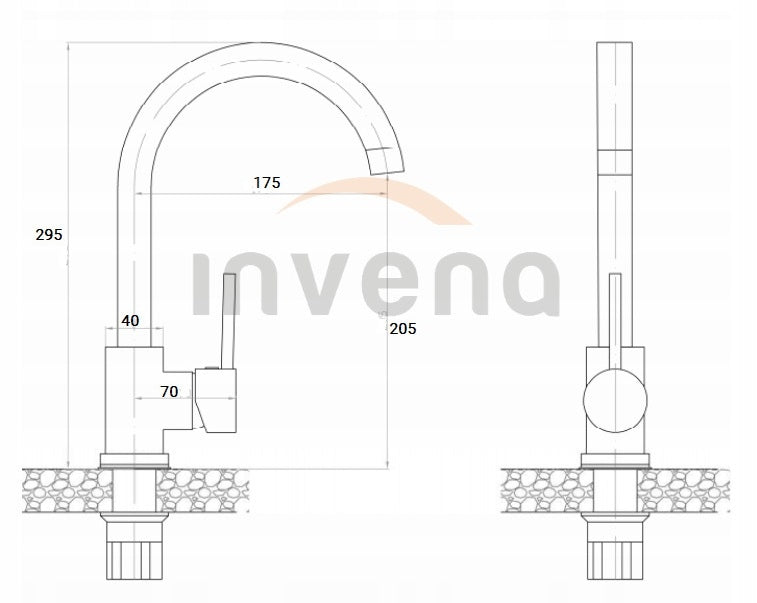 Virtuvinis maišytuvas Invena SOLO