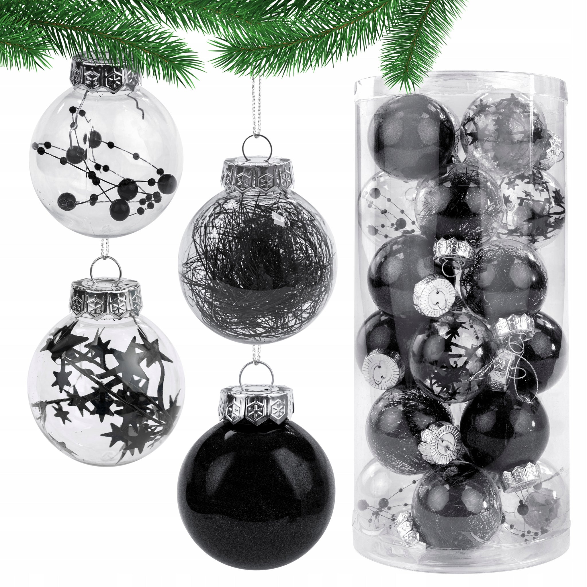 24vnt Eglutės žaisliukų rinkinys