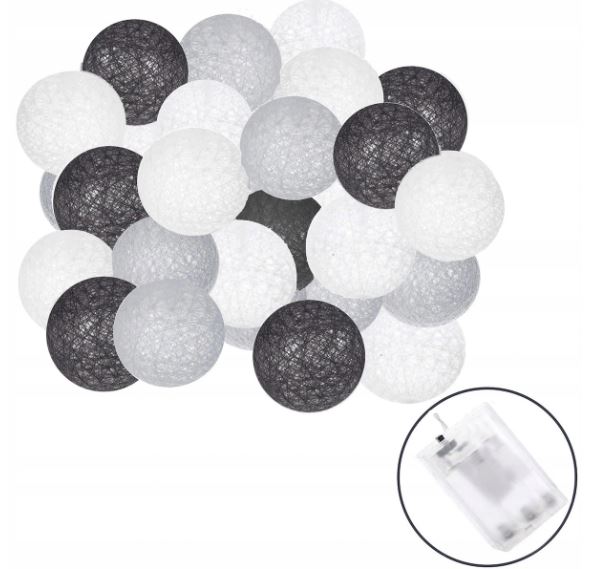 30LED Medvilniniai kamuoliukai