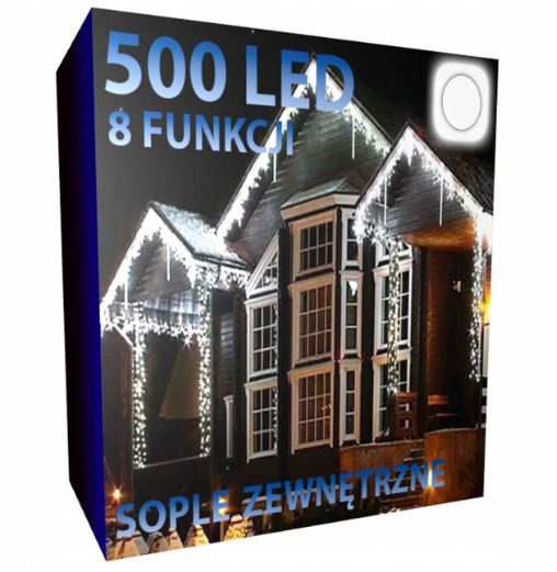 500 LED kalėdinė girlianda varvekliai
