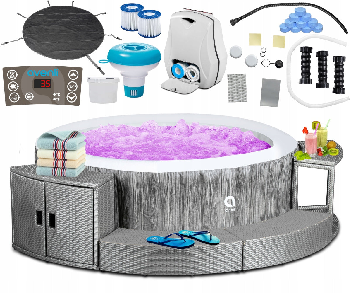 Pripučiama sūkurinė vonia SPA + baldai 1200 litrai
