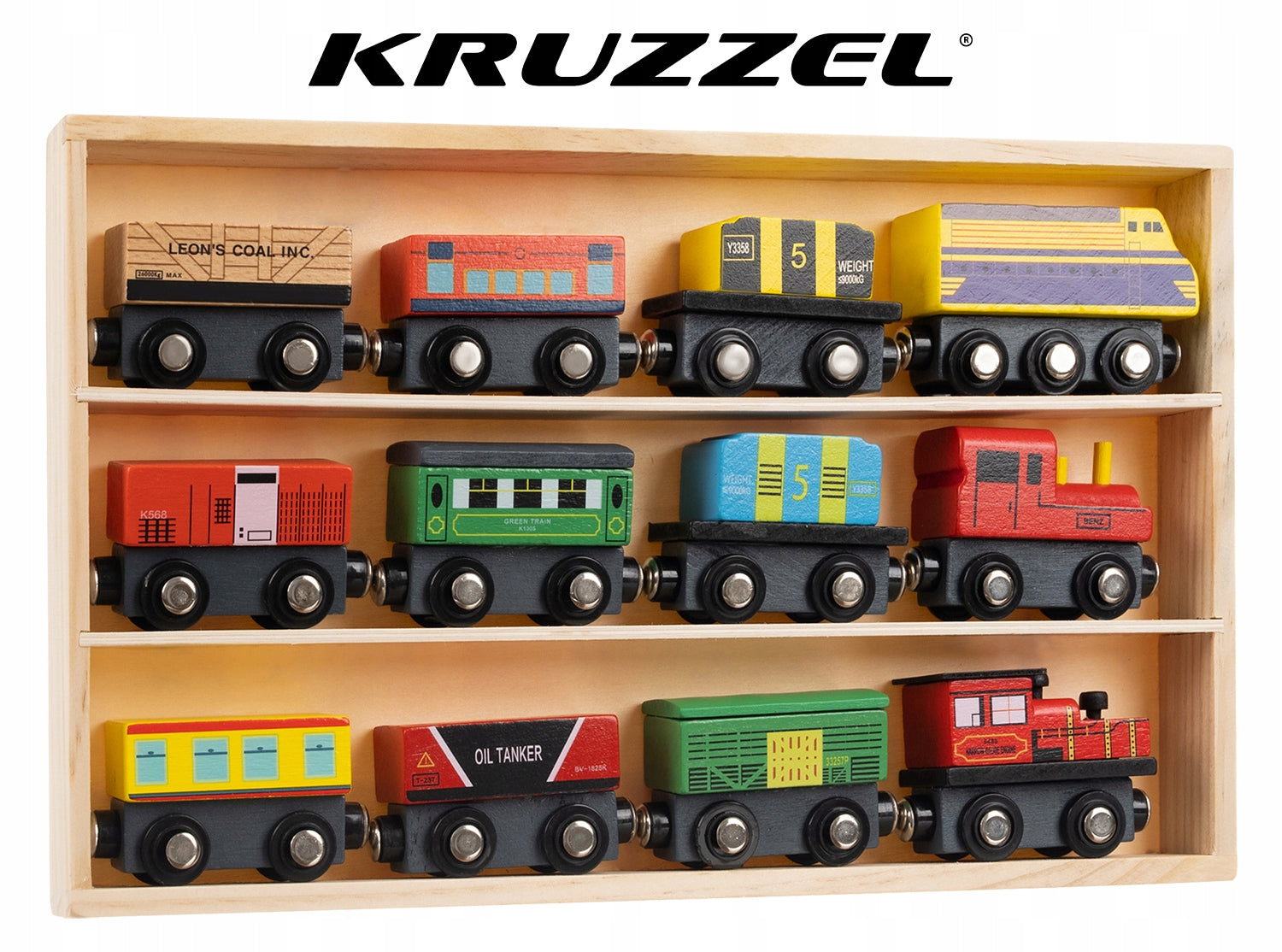 Kruzzel medinio traukinio komplektas