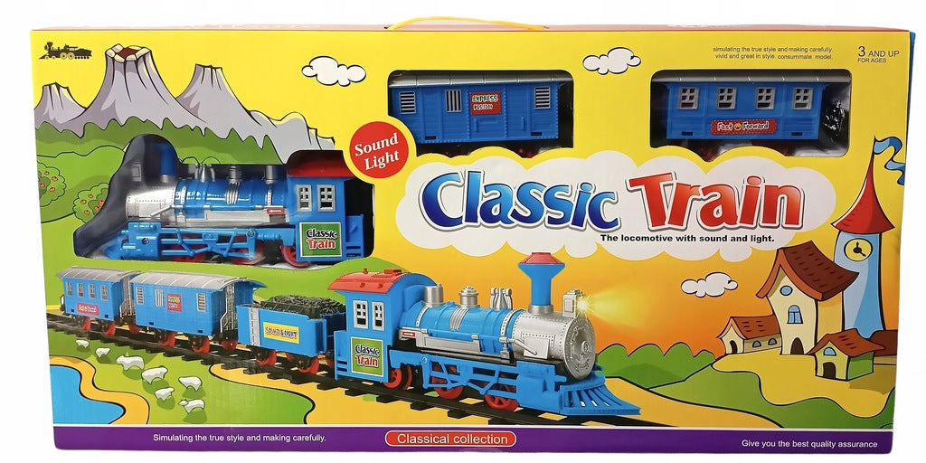 Elektrinis traukinys su trasa