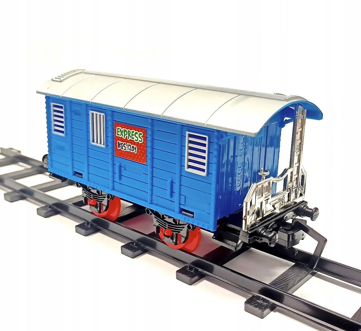 Elektrinis traukinys su trasa