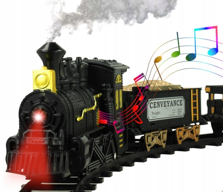 Didelis elektrinis karinis traukinys su 2 vagonais ir kareiviais