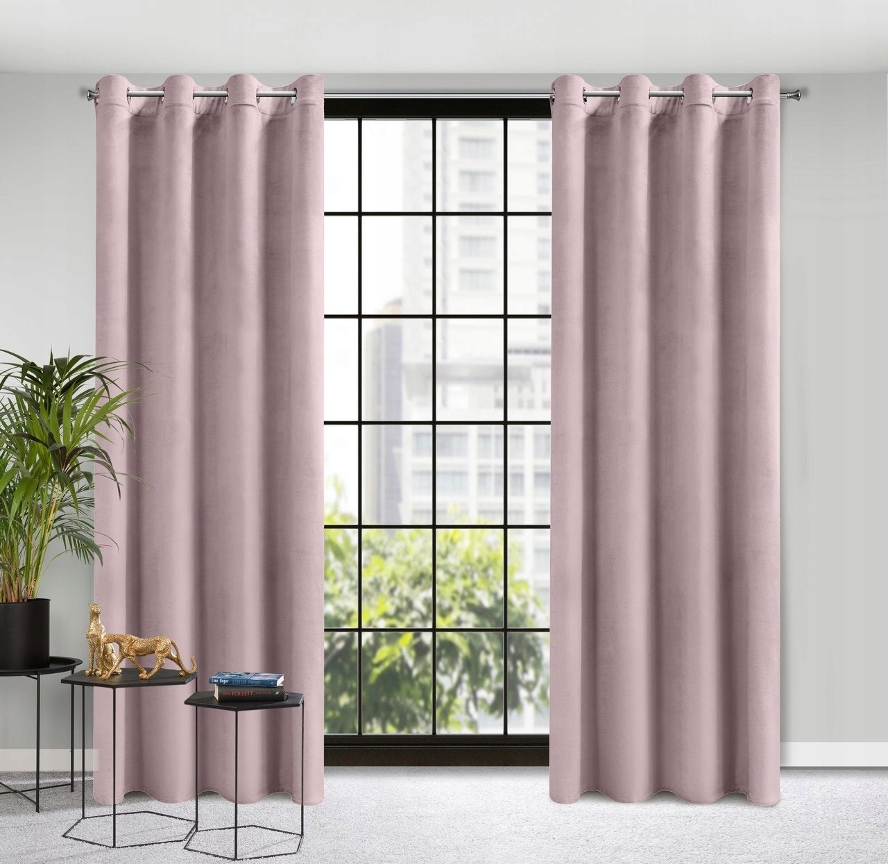 Naktinė užuolaida velvet su žiedais 250 cm x 140 cm 12spalvų