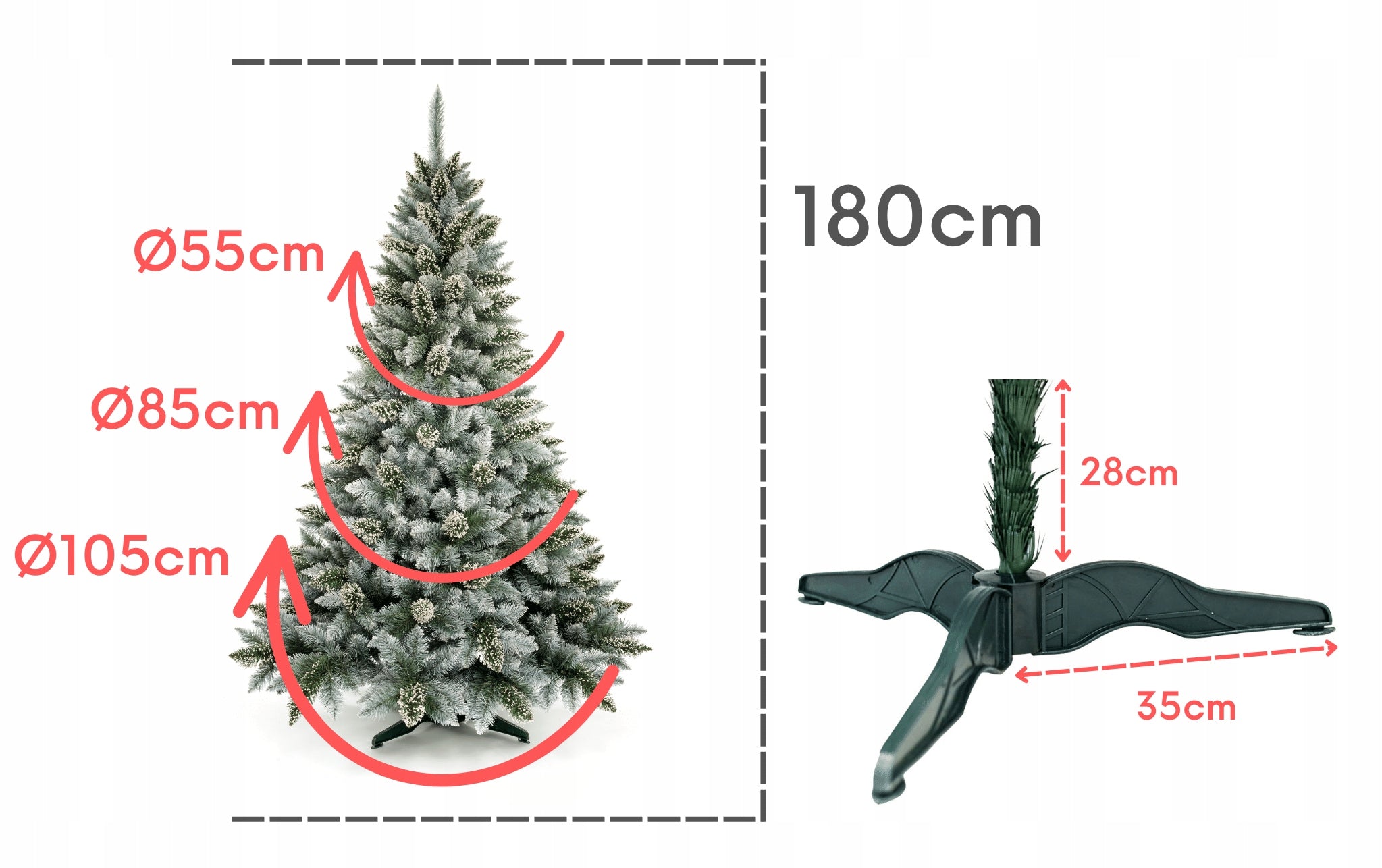 180cm Dirbtinė eglutė