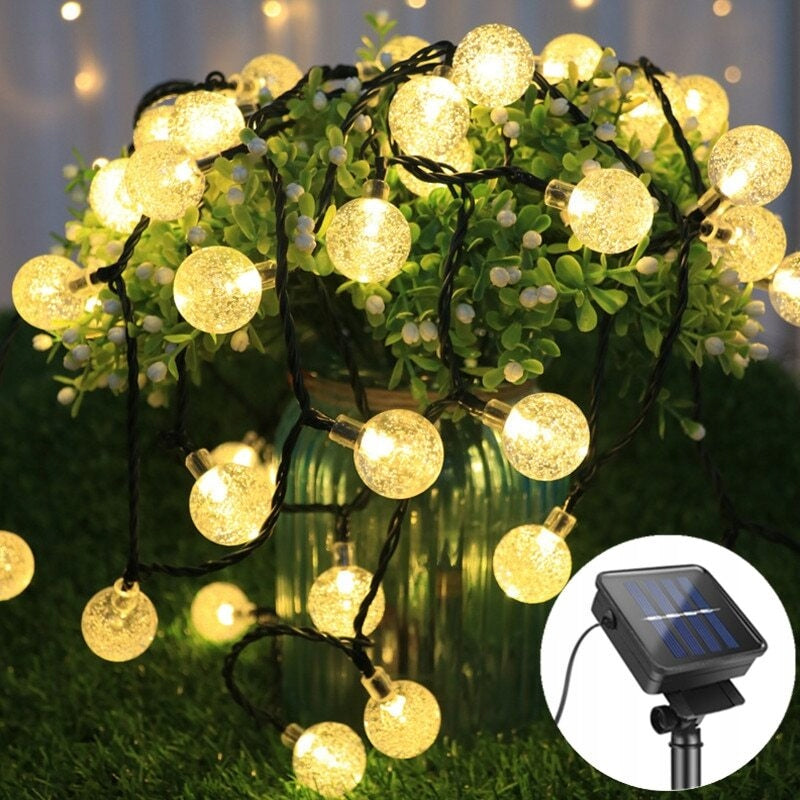 Girlianda 20xLED GLOW BALLS su saulės baterija