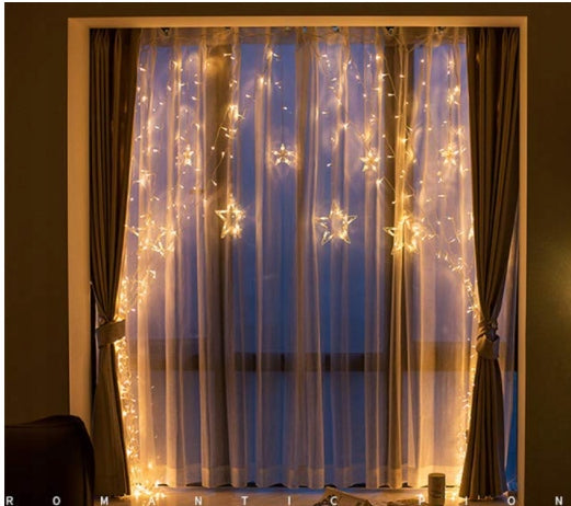 138 LED žvaigždžių užuolaidos