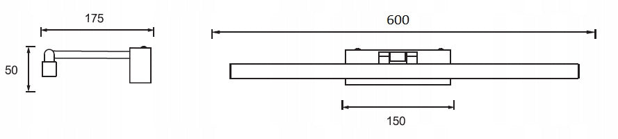 Sieninis šviestuvas 14W 1080lm