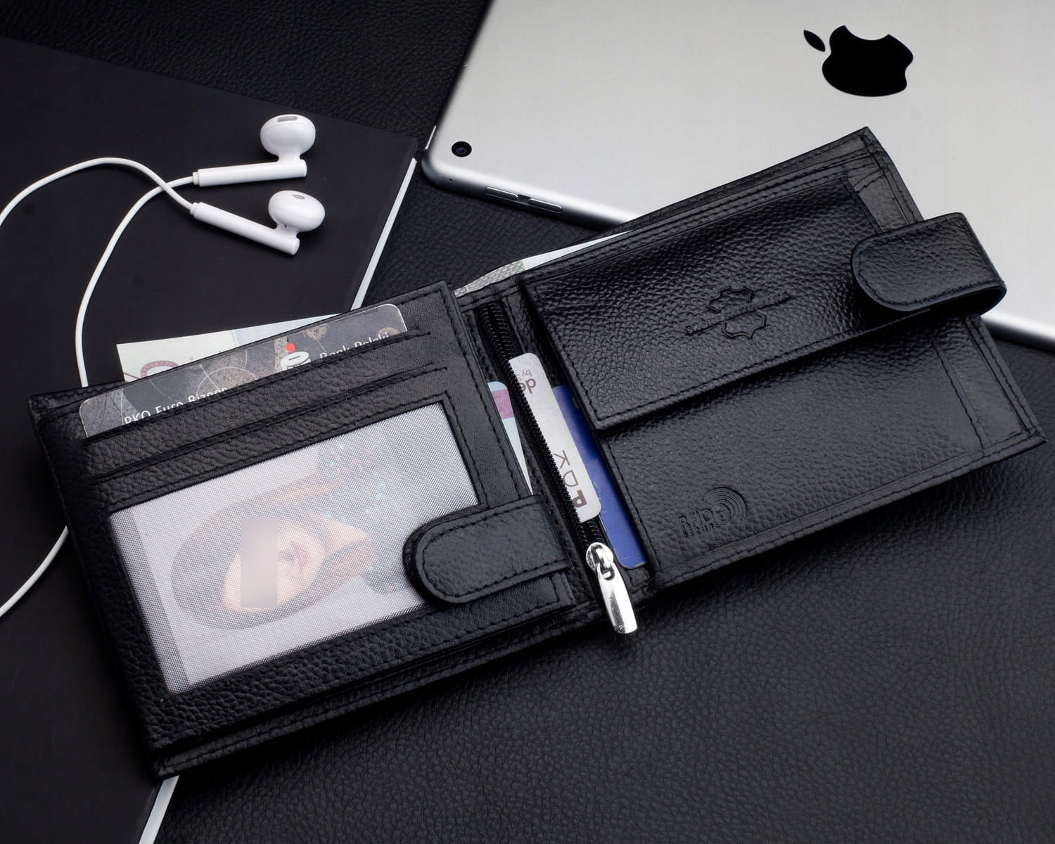 KOCHMANSKI vyriška odinė piniginė RFID apsauga